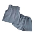 thumbnail image 5 of Iyufng 3 Months-13 Years Summer Sets for Boys and Girls, Tank Top and Shorts Loungewear 2 Piece Outfits, 5 of 5