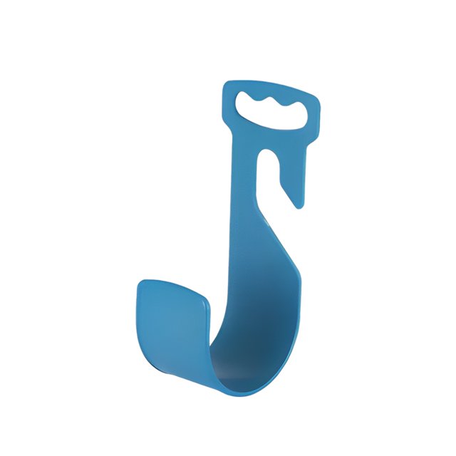 Kearding Soporte para manguera, soporte para tubería, estante de almacenamiento, tamaño compacto, fácil de instalar, colgador profesional, Decoración del hogar Azul 23.5 cm * 11 cm * 9 cm
