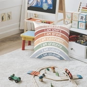 Classroom Reading Corner Boho Rainbow Decor Throw Pillow Covers, Book Center Calming Corner Home Bedroom Playroom Decor Pillow Case, 18x18 Inch Pillowcase