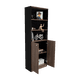 thumbnail image 2 of Librero Home Wengue con Cinco Entrepaños y Dos Puertas Abatibles Virtual Muebles, 2 of 8