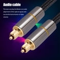 thumbnail image 2 of 1/1.5/2/3/5M Cable de audio óptico digital Cable coaxial Toslink SPDIF chapado en oro, 2 of 5