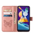 thumbnail image 3 of Galaxy A11 Phone Case, Dteck Embossed Butterfly Magnetic Flip PU Leather Wallet Foilo Case Stand Protective Cover with Hand Strap [Built-in card slots/money pocket] for Samsung Galaxy A11, Rosegold, 3 of 5