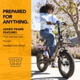thumbnail image 4 of Buzz Centris 20" Folding Electric Bike, 28 MPH Pedal Assist, Matte Powder Black, Adult, Unisex, 4 of 25