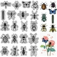 thumbnail image 2 of Insects Clear Rubber Stamps Animal Butterflies Dragonflies Vintage Transparent Silicone Stamp Seals for Card Making Background Decoration Handmade Photo Album Notebook Decor DIY Scrapbooking, 2 of 9