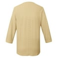 thumbnail image 4 of Ladies' Solid Color V-Neck Three Quarter Sleeve Shirt - Polyester Material - S-XXL, 4 of 4