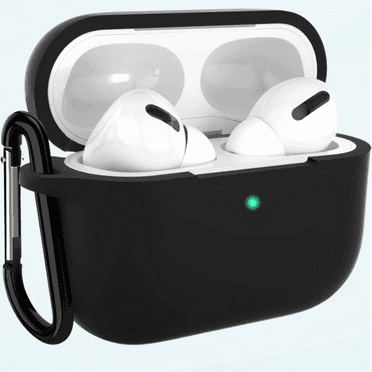AirPods Pro 2nd Generation Case Cover, Protective Silicone Skin Accessories with Keychain for Women Men for Apple AirPods Pro Gen 2(2022), Front LED Visible-Black