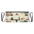 thumbnail image 7 of Yayeee Waist Apron with Pockets for Cooking Waterproof Half Server Aprons, Cats Reading Pattern, 7 of 7
