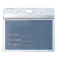 thumbnail image 2 of 50pcs Plastic Card Holder, Transparent Clear Horizontal Waterproof Name Tag Badge Id Card Holder High Quality, 2 of 4