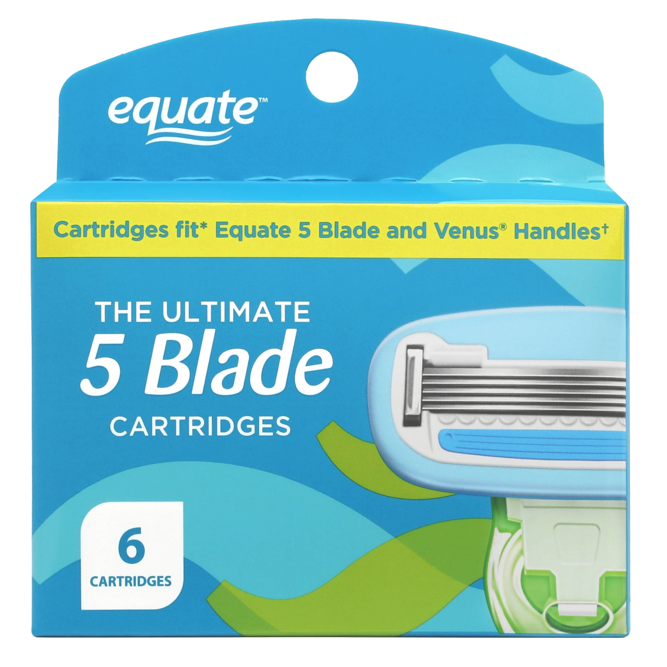 Equate Women's 5-Blade Cartridge Refills for Equate 5-Blade and Gillette Venus Handles, 6 Count