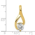thumbnail image 3 of Real 14kt Yellow Gold Fancy 6.5mm Diamond Slide Mtg; for Adults and Teens; for Women and Men, 3 of 4