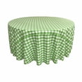 thumbnail image 2 of LA Linen TCcheck108R-LimeK84 Polyester Gingham Checkered Tablecloth, White & Lime - 108 in. Round, 2 of 3