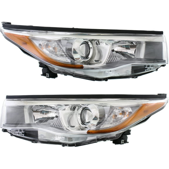 Garage-Pro Driver and Passenger Side Headlight for Toyota Highlander 2014-2016 Halogen With bulb(s) Replaces# 811100E250 811500E250
