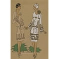 thumbnail image 2 of Anonymous 11x14 Black Ornate Wood Framed Double Matted Museum Art Print Titled: Pagoda- Evening Dress (1927), 2 of 5