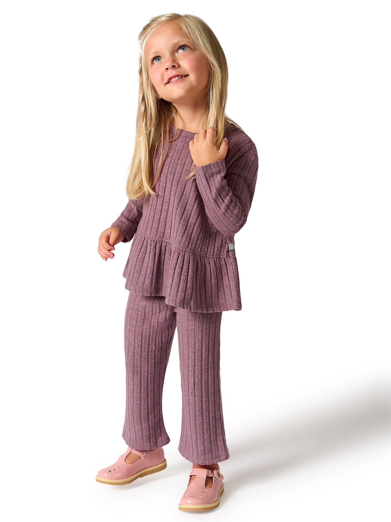 Modern Moments by Gerber Toddler Girl Peplum Top and Legging Outfit Set, Sizes 12M-5T