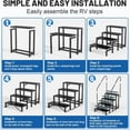 thumbnail image 7 of Gonipol RV Stairs with 2 Handrails Outdoor 4-Step RV Stairs with Double Handrails Heavy-Duty Steps Home Renovation Ladder for Travel Trailer Swimming Pools, 7 of 7
