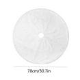 thumbnail image 3 of AuroraX Stylish White Faux Fur Christmas Tree Skirt Soft Plush Tree Mat 30" for Christmas Tree Decoration, 3 of 9