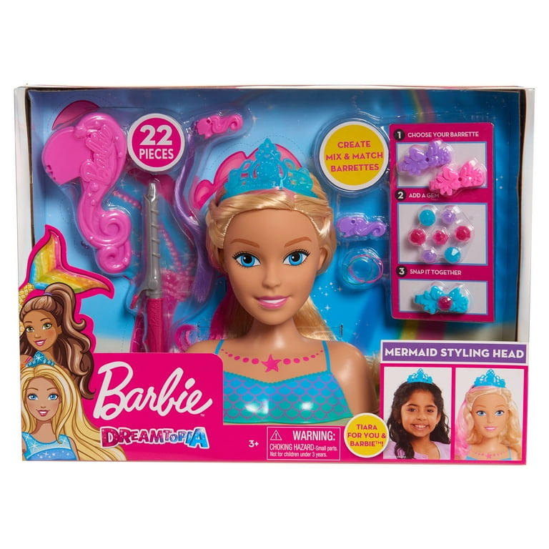 Barbie Dreamtopia Mermaid Doll with Extra-Long Two-Tone Fantasy Hair & 7+  Hair Styling Accessories, For 3 to 7 Year Olds