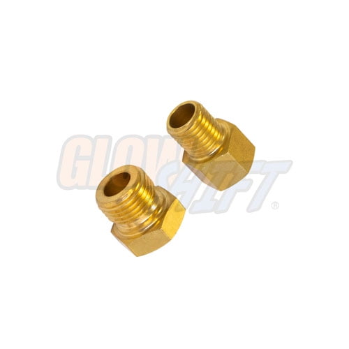 GlowShift Oil Pressure & Water Temp Sensor Thread Adapter Swap Kit for