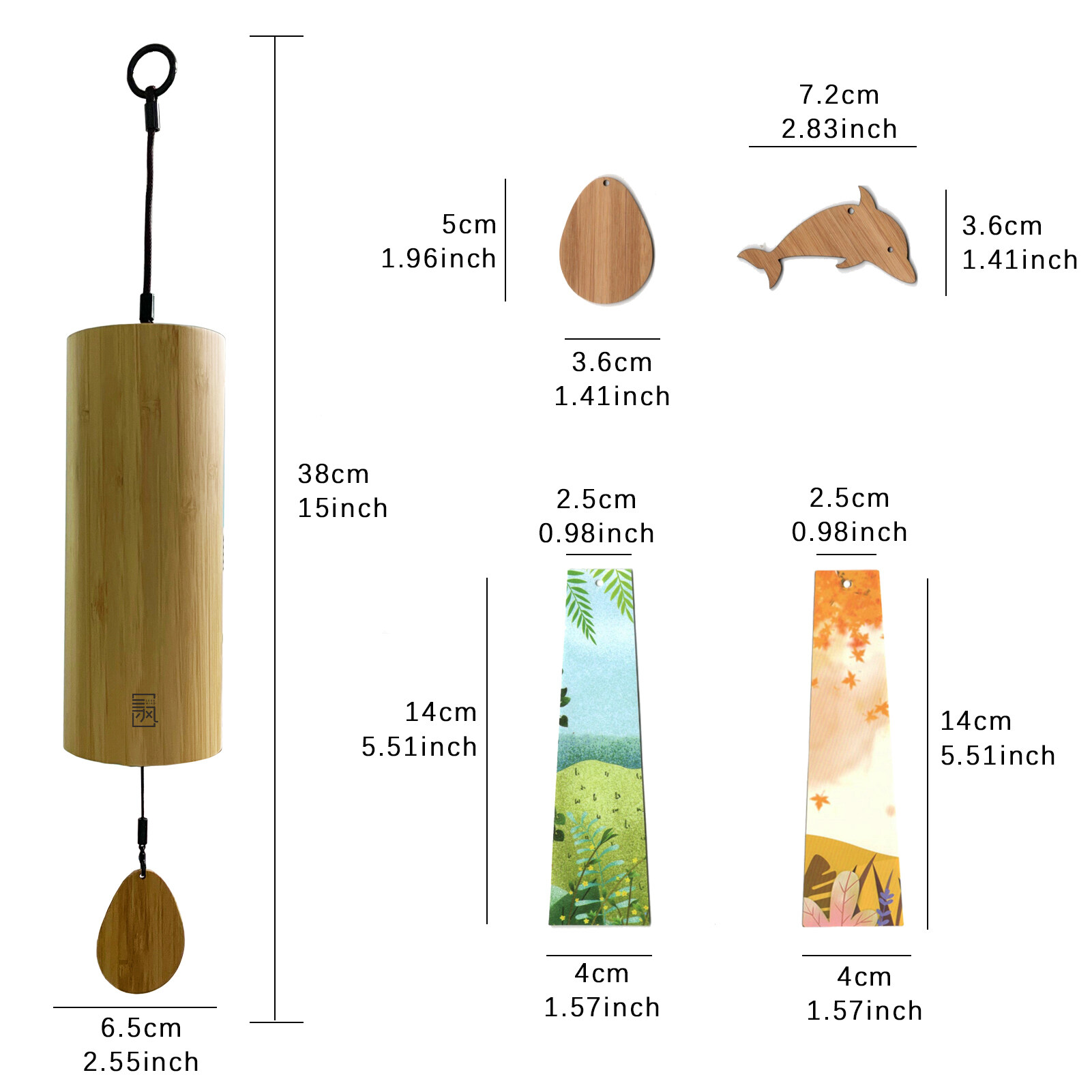 Seek Wind Bamboo Wind Chimes Meditation Chord Windchime Windbell for Outdoor Garden Patio Home Decoration Zen Meditation Relaxation Rain:Dm Chord