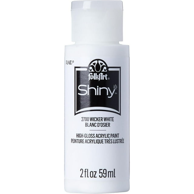Folkart Shiny Acrylic Paint Wicker White