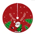 thumbnail image 5 of Falda para árbol de Navidad de 60 cm, cubierta para pie de árbol de Navidad roja, alfombra para árbol de Navidad con copos de nieve de Papá Noel, base para decoración, 5 of 5