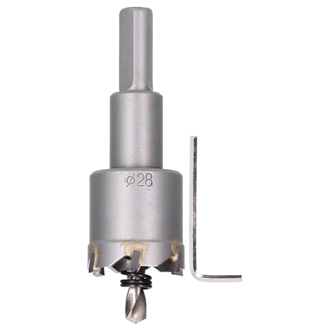 Cómo vio broca abridor carburo TCT cortador herramienta de corte de perforación para metal madera 28 mm