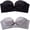 Black/Grey, variant on Women’s Strapless Bra Multiway Wireless Bra Hand Moulded Push Up Bra