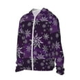 thumbnail image 2 of Gaeub Snowflake Gradient Purple Men's and Women's UPF 50+ Long-Sleeved Sun Protection Clothing, Fishing Shirt Long Sleeve Zip - 3X-Large, 2 of 9