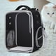 thumbnail image 5 of Bolso transportín para gatos con doble correa para el hombro, de tela Oxford, ideal para pasear. D-negro, 5 of 8