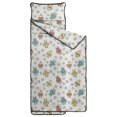 thumbnail image 2 of Robot and Gears Gray Pattern Teens Toddler Nap Mat with Pillow, Sleeping Mat Bag for Preschool Daycare 60"x20", 2 of 6