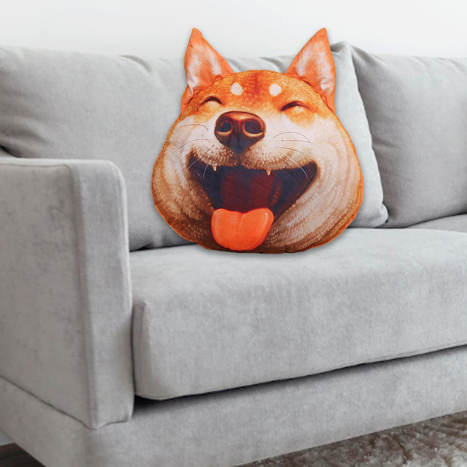 jifeng 2Pcs Dog Printed Pillow Cushion Lifelike for for Living Room Decor Walmart