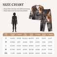 thumbnail image 4 of Salouo Wide Eyed Cartoon Cats Pattern Women's Pajamas Set Long Sleeve Button Down Sleepwear Soft Pj Lounge Sets for women 2 Piece Pjs Set with Long Pants-X-Large, 4 of 7