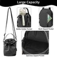 thumbnail image 6 of KXF Small Crossbody Bag for Women Water Bottle Carrier Bag Handbag Drawstring Shoulder Bags with Adjustable Strap Nylon, 6 of 8