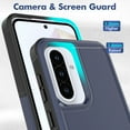 thumbnail image 2 of Decase for Samsung Galaxy A36 5G Case, Shockproof Heavy Duty Hybrid Protection Hard PC Shell Flexible TPU Bumper, Military Grade Drop Proof Durable Protective Case with Screen Protector,Darkblue, 2 of 5