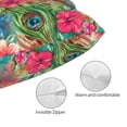 thumbnail image 3 of Yiaed Peacock Feathers And Flowers Print Brushed Microfiber Envelope Pillowcases, Standard,Envelope Closure Pillow Cases(No pillow core)-14"x20", 3 of 6