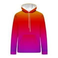 thumbnail image 6 of Fanxing Hoodies for Men Big & Tall Tie Dye Graphic Fleece Sweatshirts Long Sleeve Pullover Drawstring Hoody Sweatshirt with Pockets September Clearance Hot Pink,XL, 6 of 6