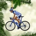 thumbnail image 7 of Personalized Bike Riding Ornament Personalized Girl Bike Riding Christmas Acrylic Flat Ornament Bike Riding Player, Bike Riding Christmas Ornament Gifts for Bike Riding (BR 3) - 3387 (Purple), 7 of 7