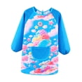 thumbnail image 2 of predolo Smock Feeding Bib Practical Multifunction for Girls Boys Lightweight Paint Apron S Blue ColorfulCloud, 2 of 8