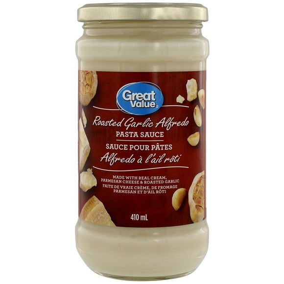 Great Value Roasted Garlic Alfredo Pasta Sauce, 410 mL