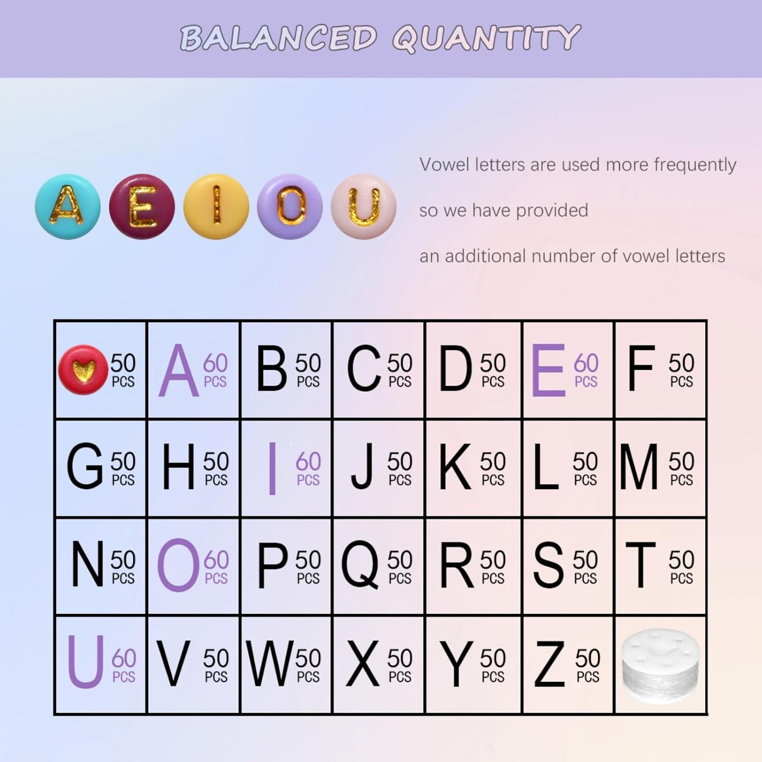 1400 Pieces Round Alphabet Letter Beads A-Z 4x7mm Black Acrylic with Colorful Letter and Crystal Line for Jewelry Making, Style 6