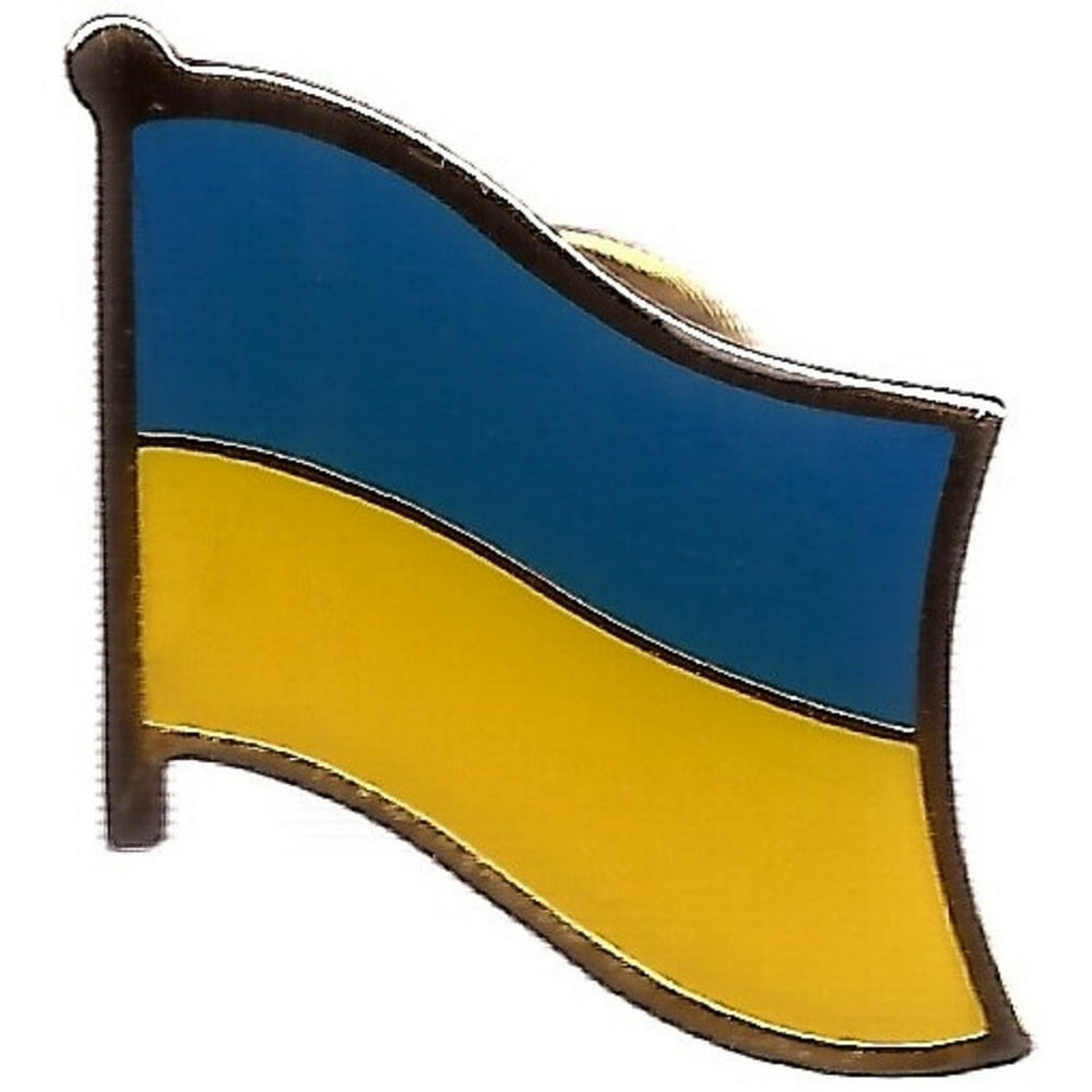 PACK of 3 Ukraine Single Flag Lapel Pins, Ukrainian Pin Badge Walmart