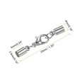 thumbnail image 2 of Uxcell 10pack Cord End Cap 3.5mm ID Lobster Claw Clasp End Caps for DIY Bracelets Necklaces, Silver Tone, 2 of 5