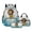 Blue-Cartoon Lion, variant on Kuiaobaty Cat Cloud Print Backpack Set with Lunch Bag for Kids Stars Print Backpack and Pencil Case Set Insulated Lunch Box with Pencil Pouch for School Travel