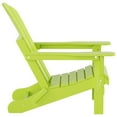 thumbnail image 5 of Polytrends  Laguna All Weather Poly Outdoor Patio Adirondack Chair Set - with Ottomans and Side Table (5-Piece) Lime, 5 of 5