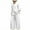 White, variant on ibuvkizy Two Piece Sets for Women Casual Outfit Sets,Women Jogger Outfit Plus Size,Women's Spring and Summer V-neck Loose Lapel Long Sleeved Shirt Wide Leg Pants Color Set