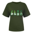thumbnail image 4 of St Patrick'S Day Lucky T-Shirt for Women,Womens St Patricks Day Shirt Short Sleeve Round Neck Tshirt,Women's St Patrick's Day T-Shirt Lucky Irish Shamrock Cute Gnomes Graphic Tees Tops, 4 of 5