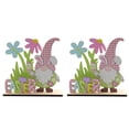 thumbnail image 2 of Yuarrent Paquete de 2 carteles de de para el día de Pascua, borde liso, conejo enano, prácticos adornos de rodajas de para Artesanía Yuarrent HA028584-00, 2 of 6