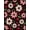 Black, Pattern 4, variant on ODIKA 4'x6' Machine Washable Non-Slip Area Rug, Holly Berry Vine Accent with Evergreen Leaf Border High Traffic Rug, Beige, 617002