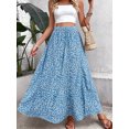 thumbnail image 7 of Musefolio Women’s Small Floral Print Long Skirt Resort Style A-Line Maxi S-2XL, 7 of 7