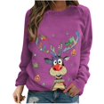 thumbnail image 2 of Puntoco Navidad moda mujer Casual manga larga impreso señoras sudaderas tops Puntoco Puntoco-6329, 2 of 8